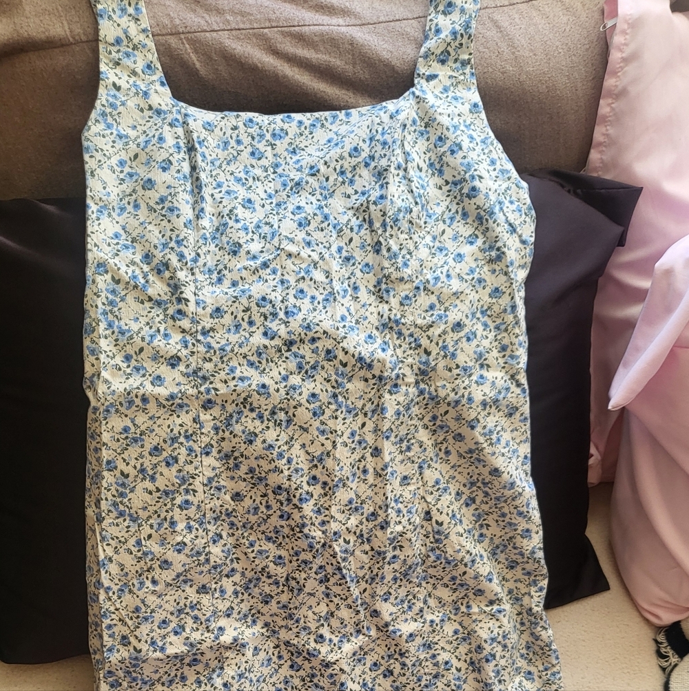 Abercrombie And Fitch Square Neck Floral Summer Pencil Dress Medium